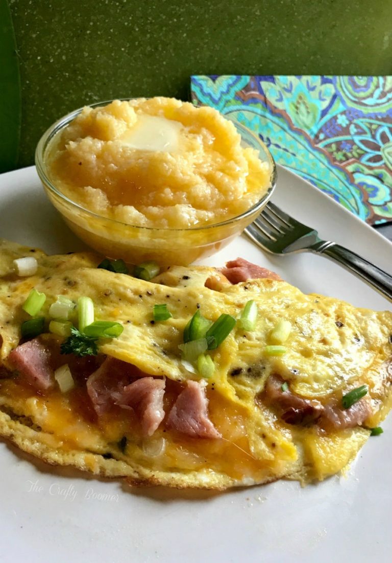 Ham and cheese omelette